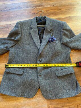 Mens - Barleycorn - Harris Tweed Jacket - 46S - Blue Wool Sport Coat Blazer